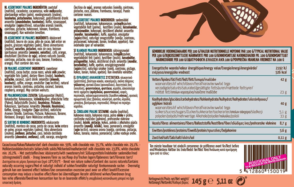 Balance - Doos pralines verlaagd in suiker Box of chocolates reduced in sugar